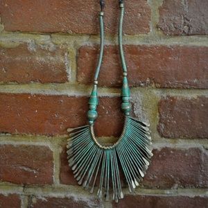 Vintage Copper Green Necklace
